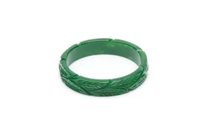 Midi Forest Heavy Carve Fakelite Bangle by Splendette