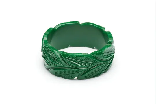 Midi Forest Heavy Carve Fakelite Bangle by Splendette