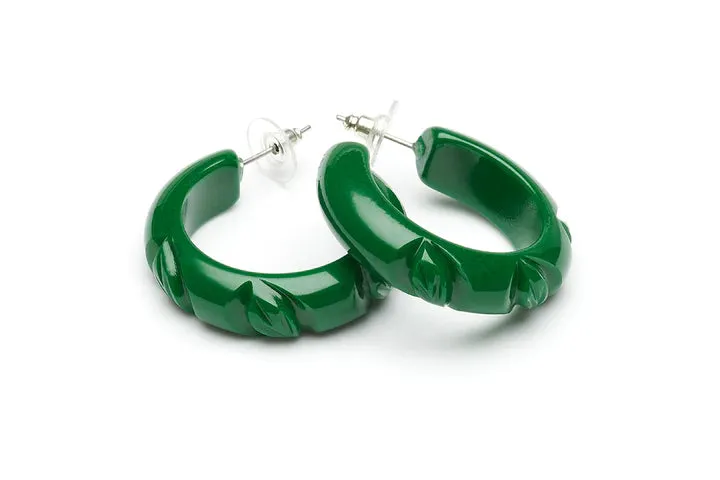 Midi Forest Heavy Carve Fakelite Bangle by Splendette