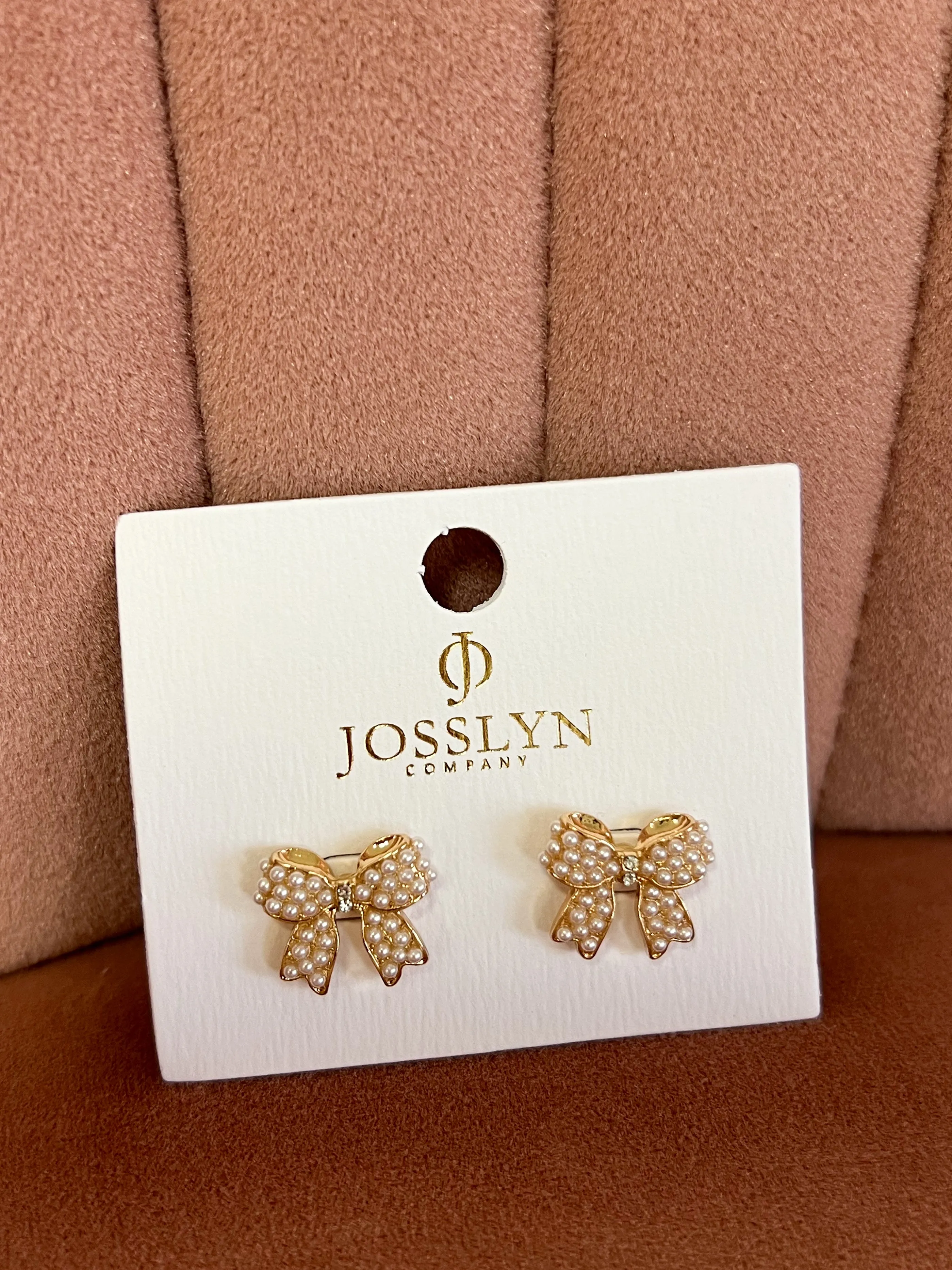 Mini Pearl Bow Earrings