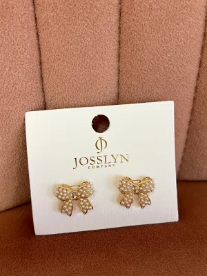 Mini Pearl Bow Earrings