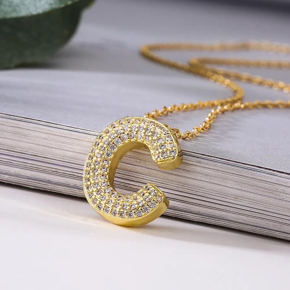 Minimalist Letter Geometric Copper Pendants
