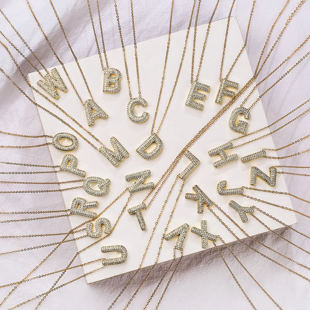 Minimalist Letter Geometric Copper Pendants