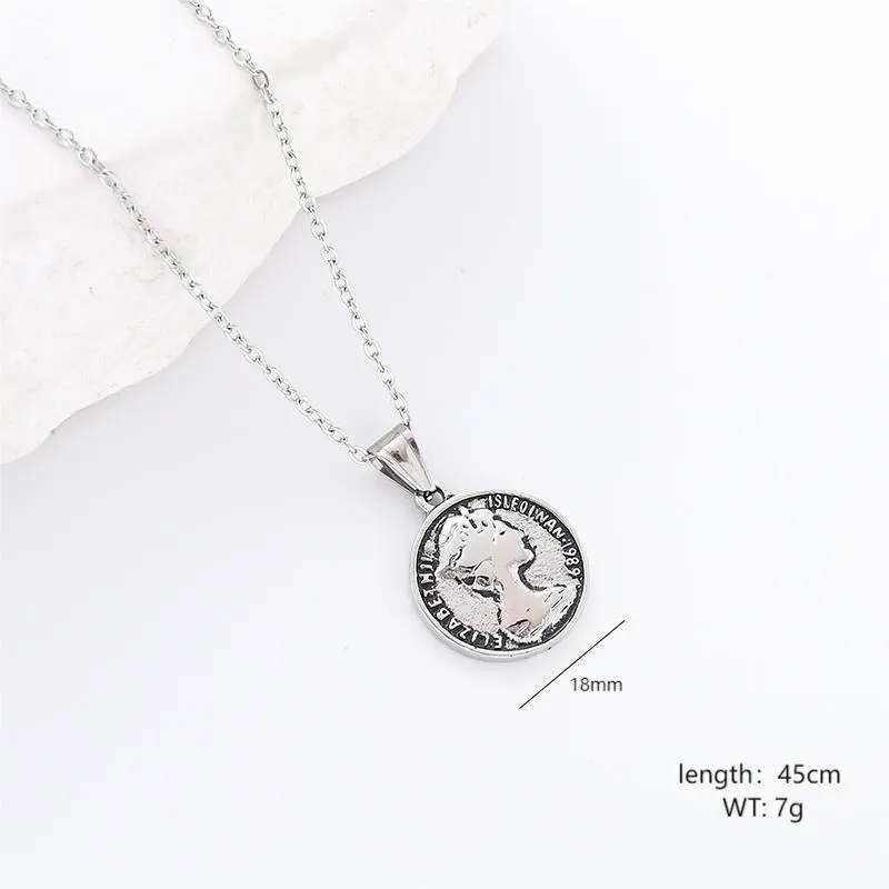 Minimalist Rabbit Chinese Zodiac Animal Stainless Steel Polishing Pendants