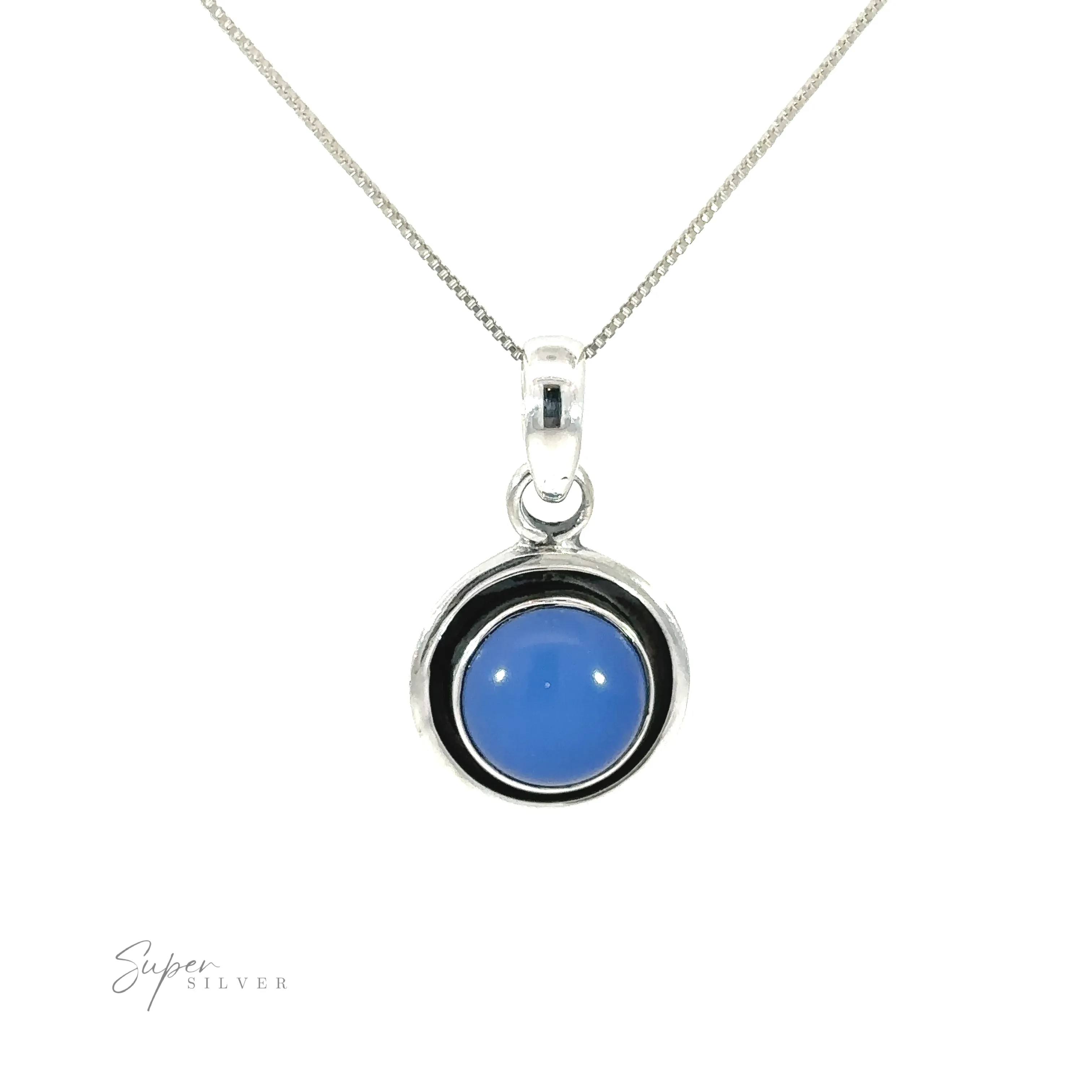 Minimalist Round Gemstone Pendant