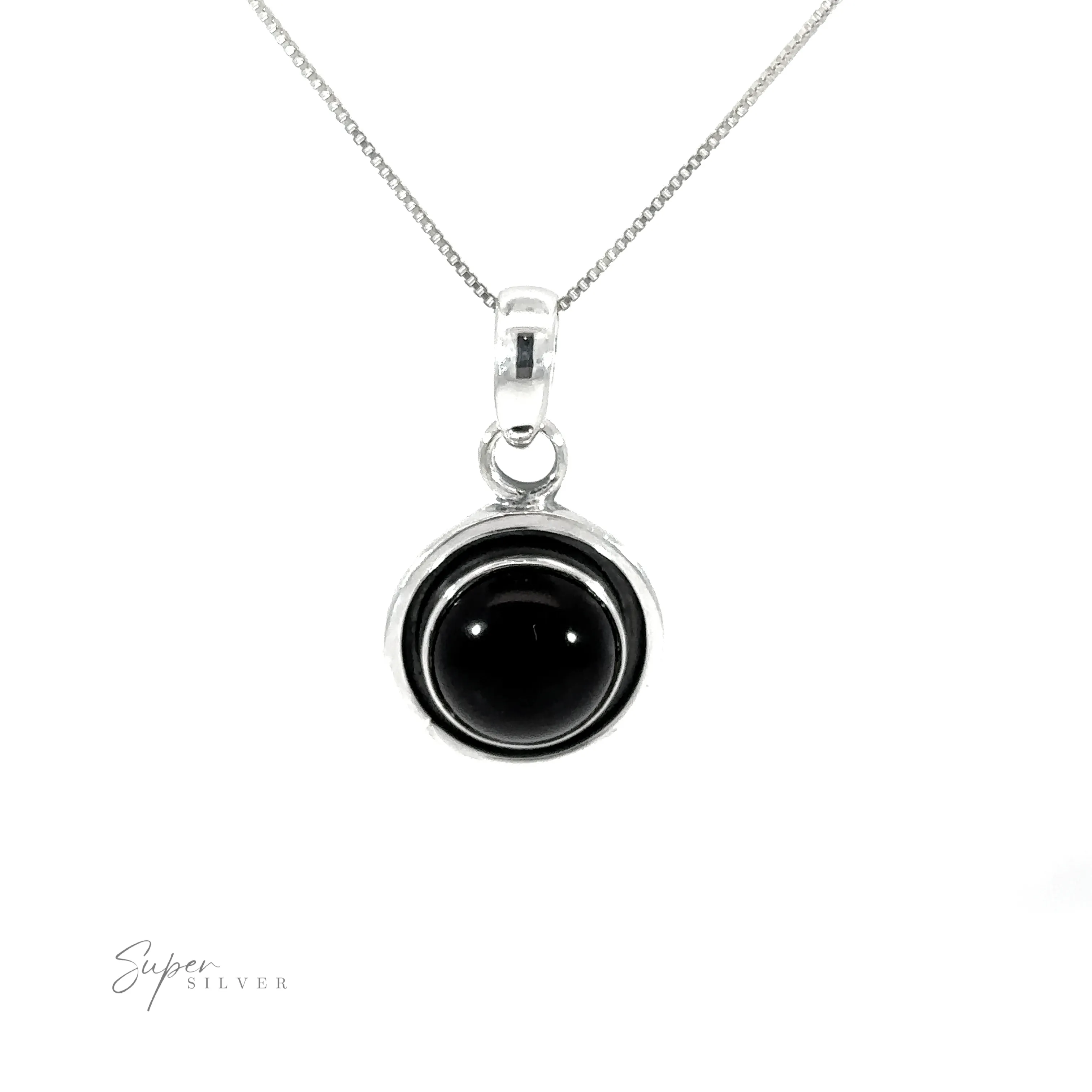 Minimalist Round Gemstone Pendant