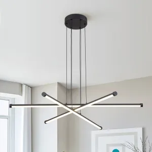 Modern Minimalist 3-Light LED Linear Chandelier
