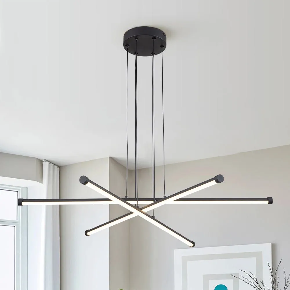 Modern Minimalist 3-Light LED Linear Chandelier