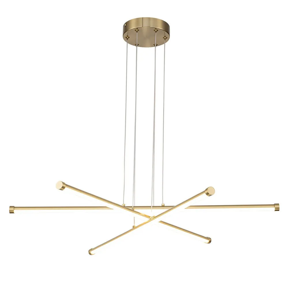 Modern Minimalist 3-Light LED Linear Chandelier