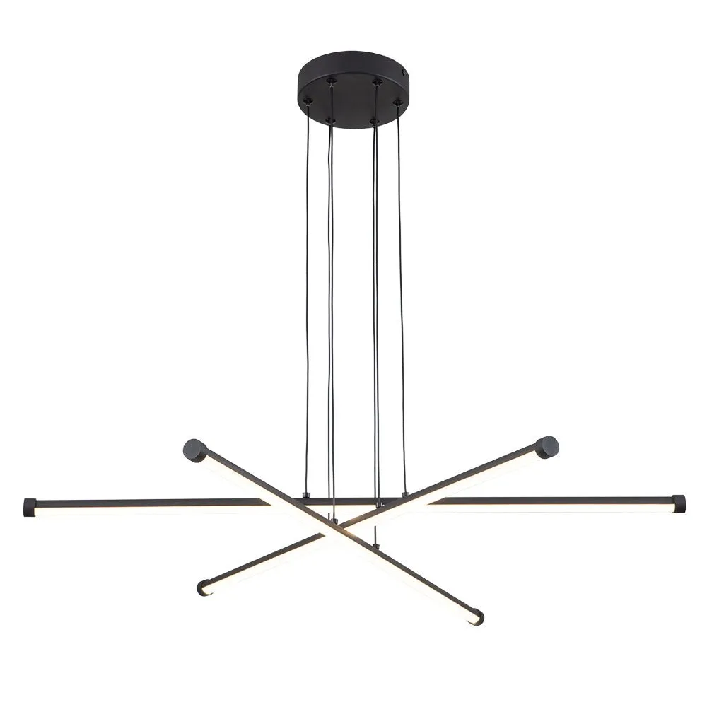 Modern Minimalist 3-Light LED Linear Chandelier