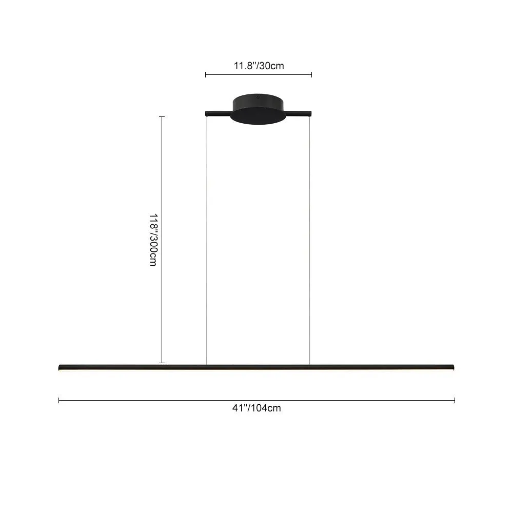 Modern Minimalist Dimmable Linear LED Pendant