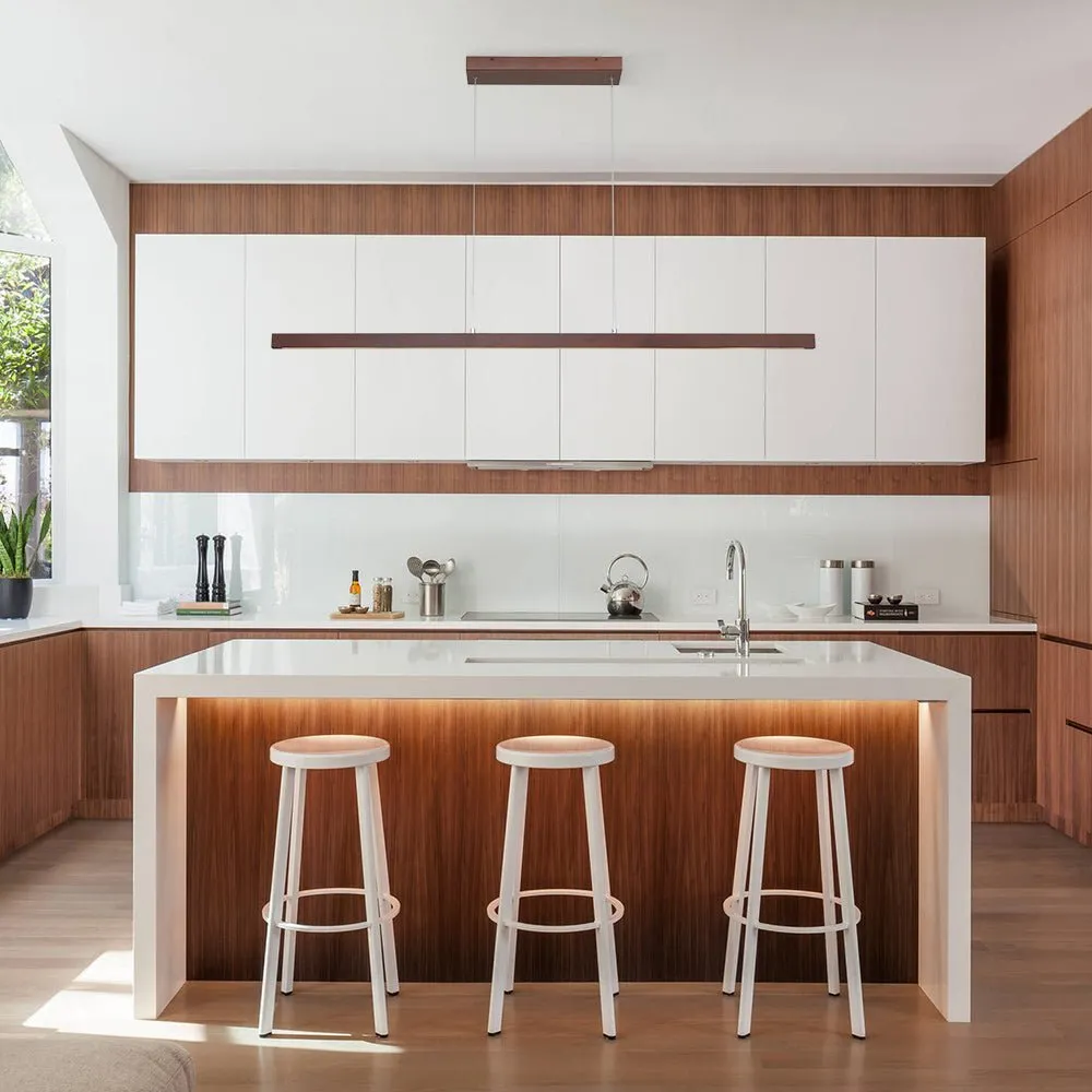 Modern Minimalist Linear Kitchen Island LED Pendant