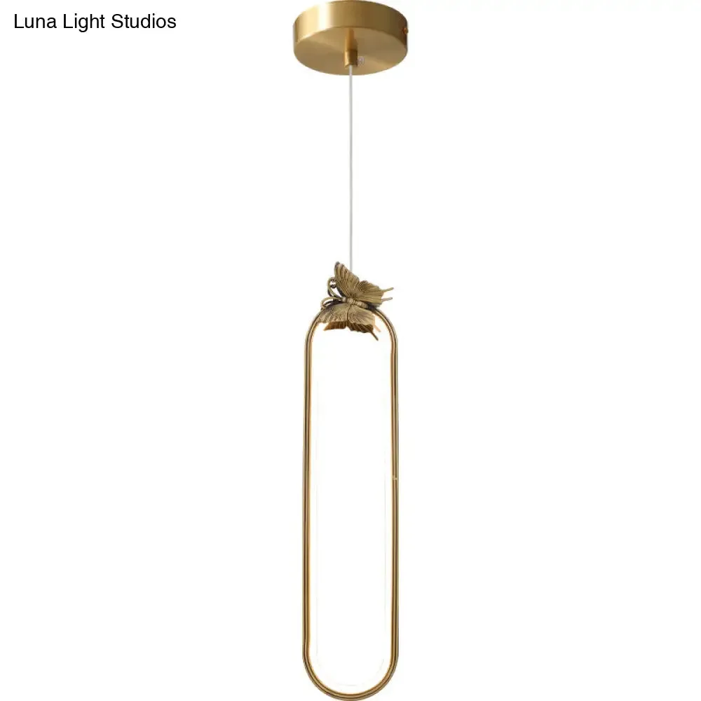 Modern Small Bronze LED Pendant Light with Creative Ceiling Design