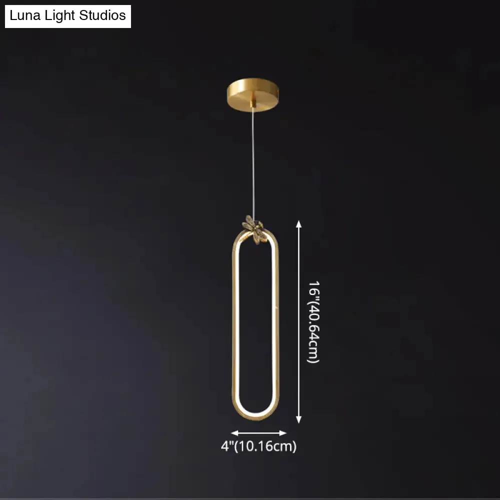 Modern Small Bronze LED Pendant Light with Creative Ceiling Design