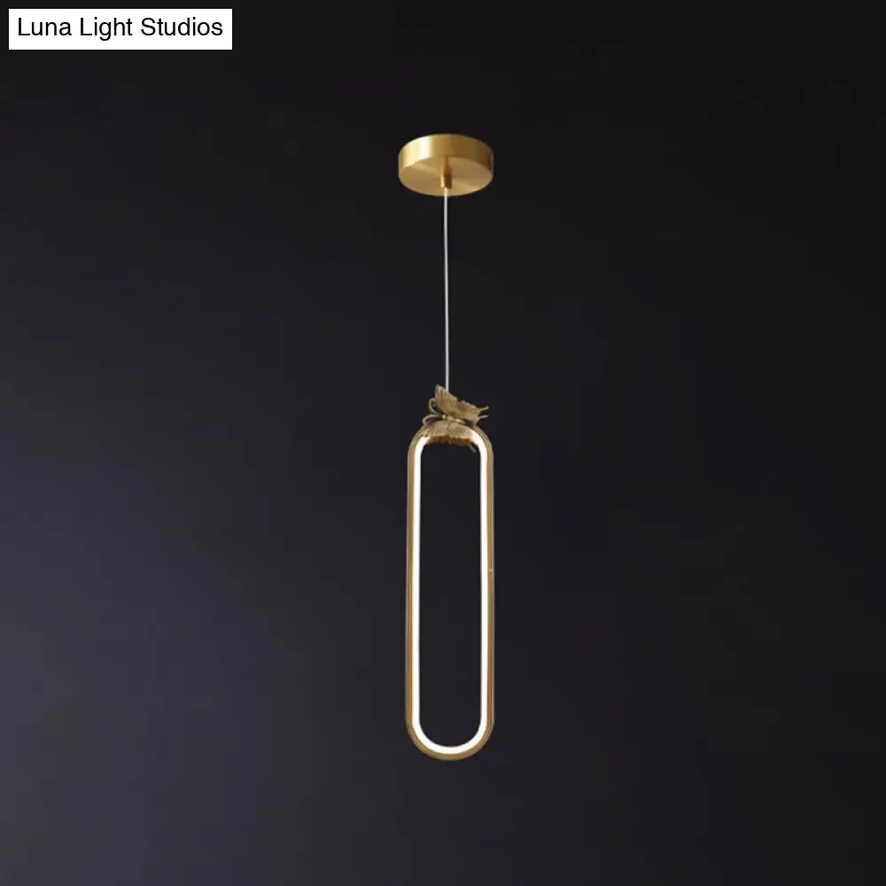 Modern Small Bronze LED Pendant Light with Creative Ceiling Design