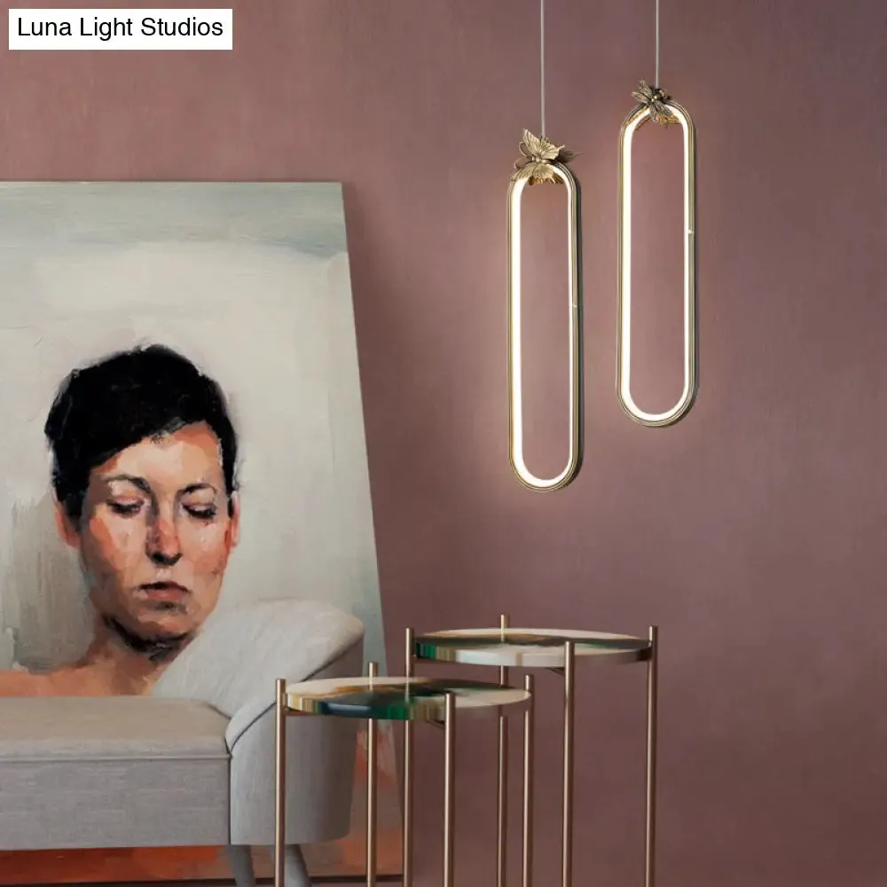 Modern Small Bronze LED Pendant Light with Creative Ceiling Design