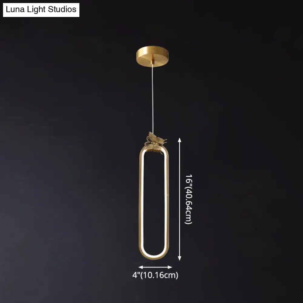 Modern Small Bronze LED Pendant Light with Creative Ceiling Design