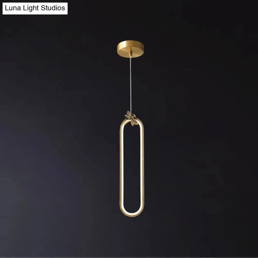 Modern Small Bronze LED Pendant Light with Creative Ceiling Design