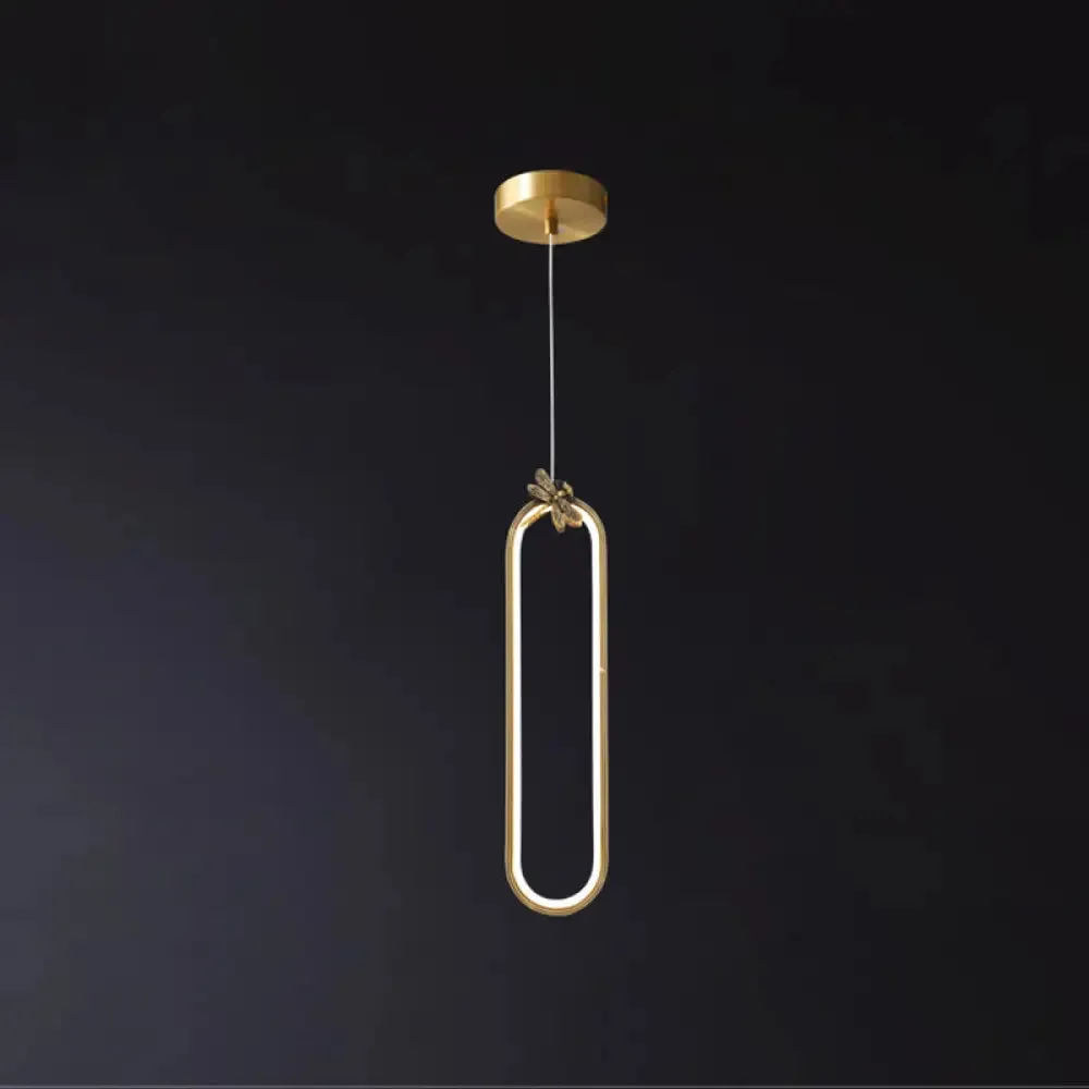 Modern Small Bronze LED Pendant Light with Creative Ceiling Design