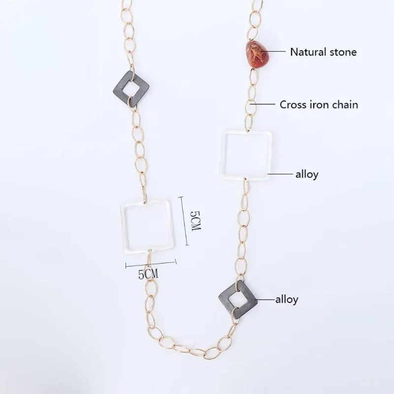 New in Vintage Long Chains Goth Necklace for Women