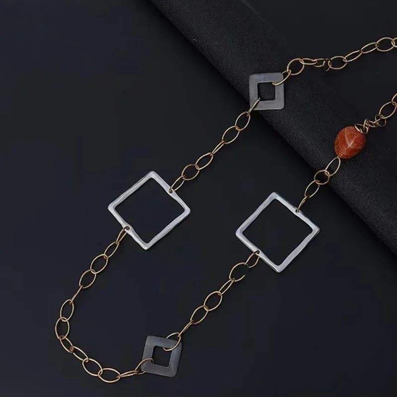 New in Vintage Long Chains Goth Necklace for Women