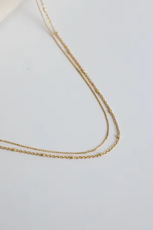 Nova Gold Layered Chain Necklace