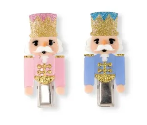 Nutcrackers Pink Blue Hair Clips Set of 2 Hair Clips