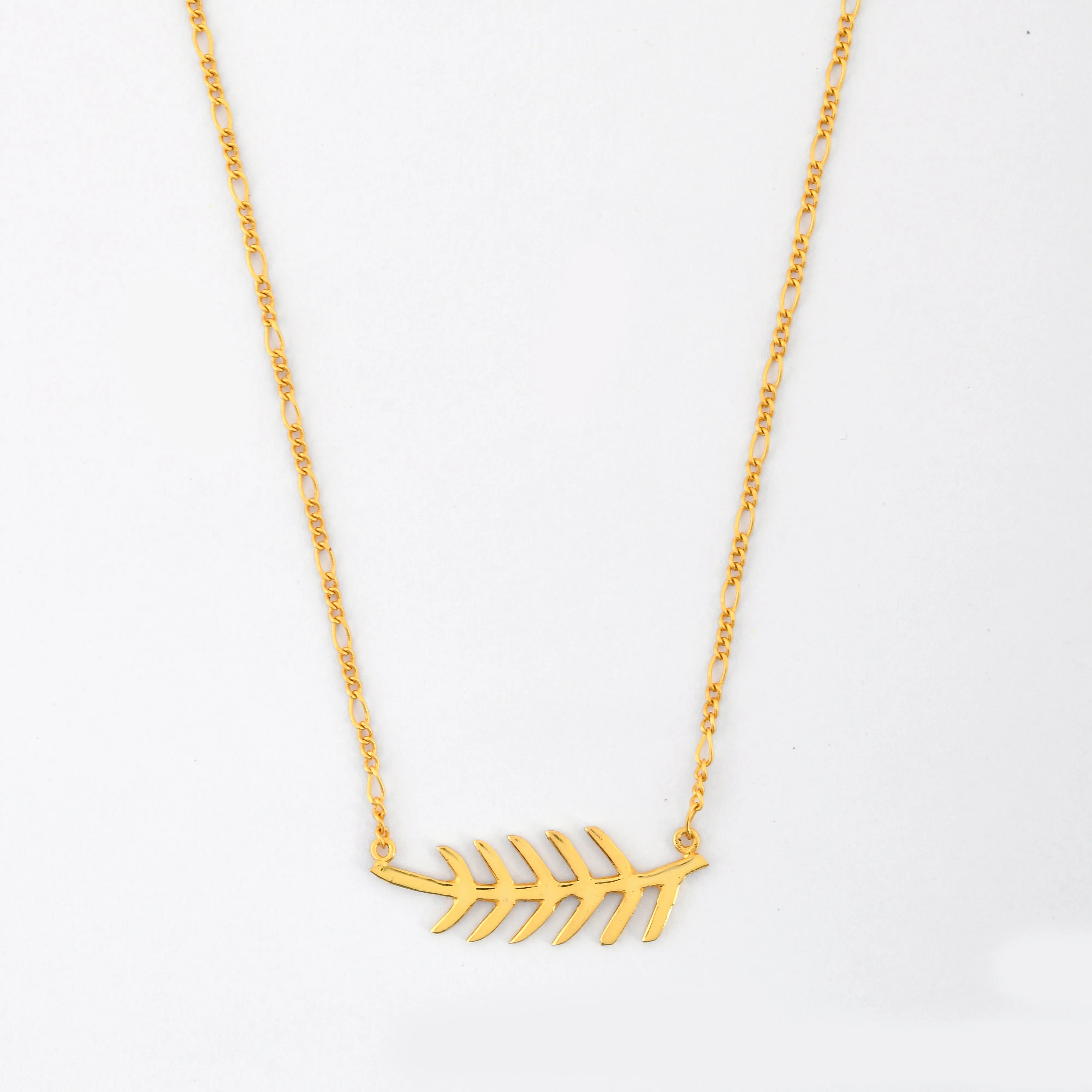 Olive Leaf Pendant Necklace