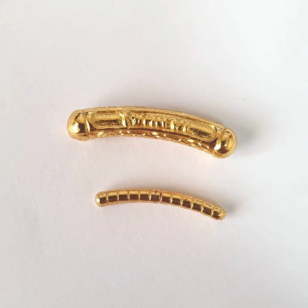 Original Gold Leaf Temple Bangle with Mantra | Classic Gold