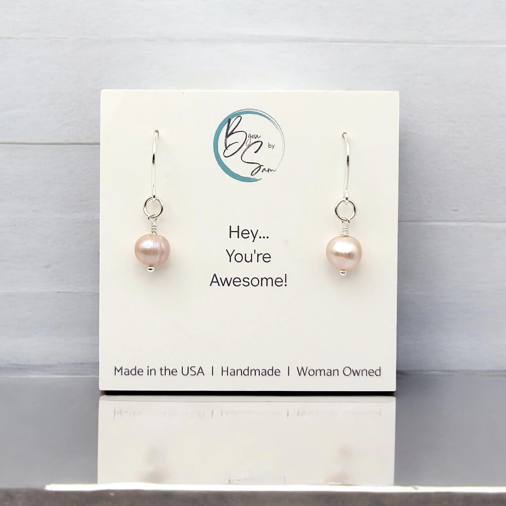 Pearl - Silver & Purple Lavendar Dangle