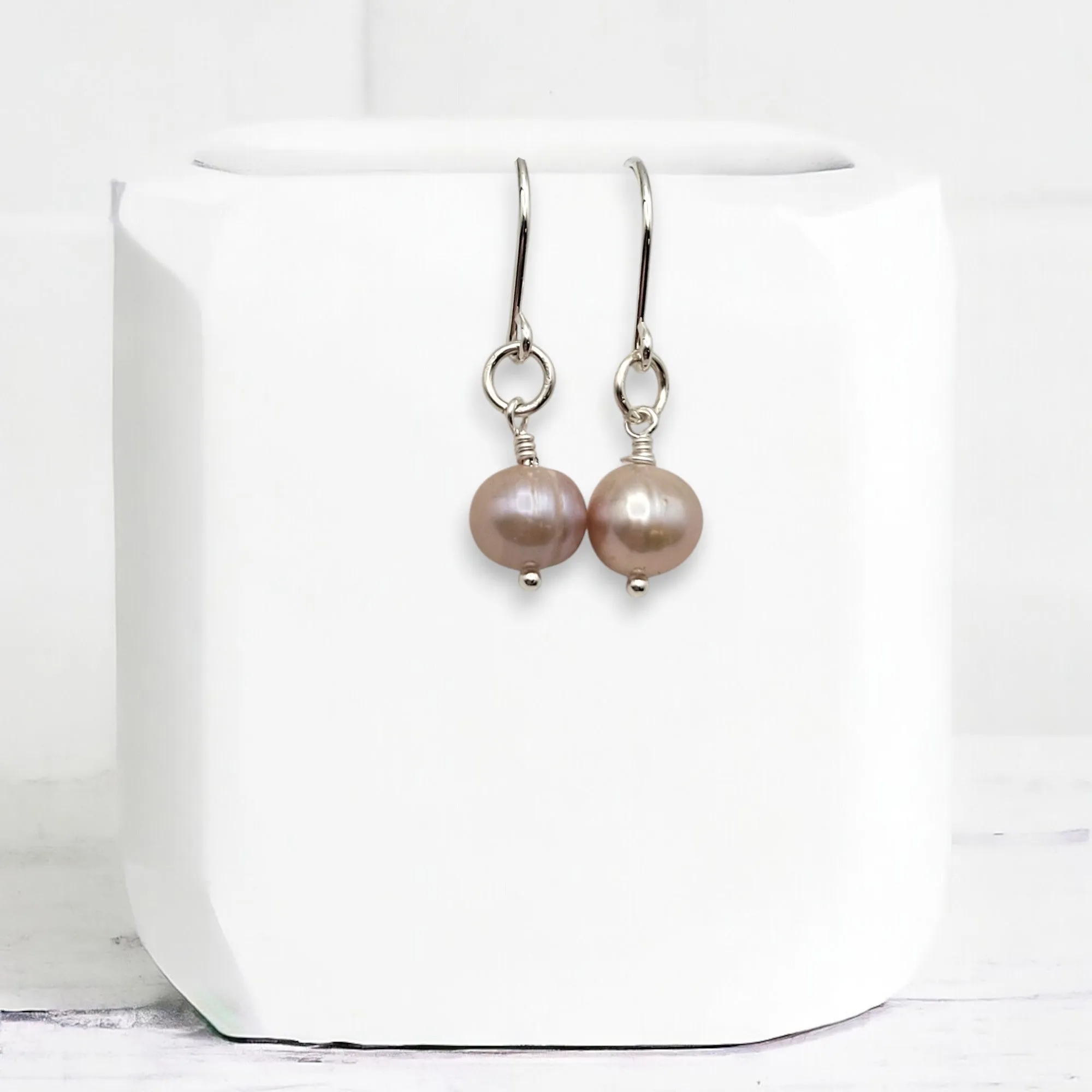 Pearl - Silver & Purple Lavendar Dangle