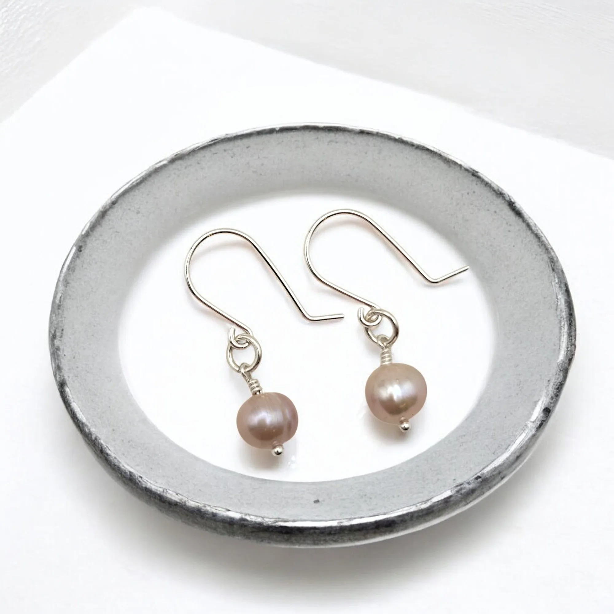 Pearl - Silver & Purple Lavendar Dangle