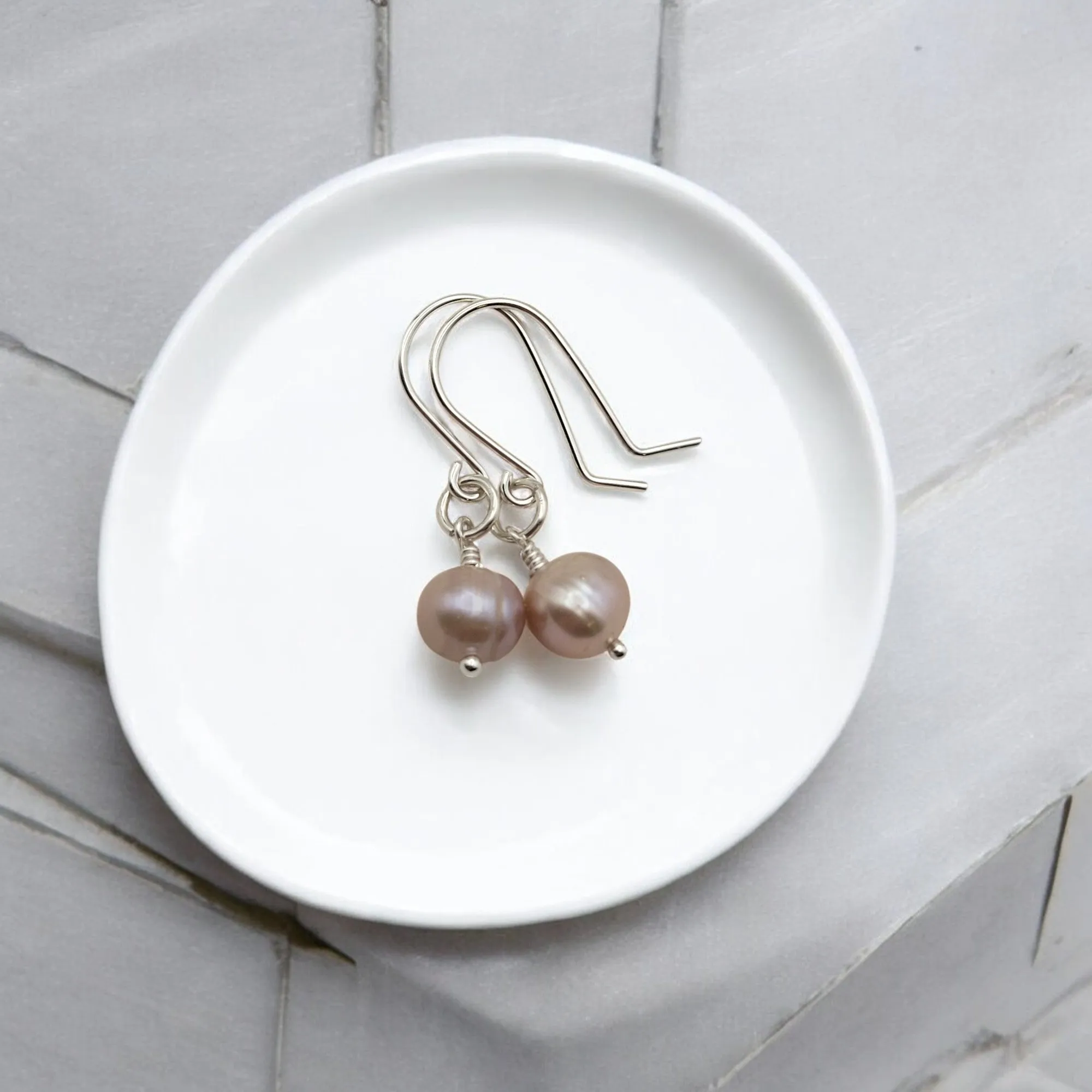 Pearl - Silver & Purple Lavendar Dangle