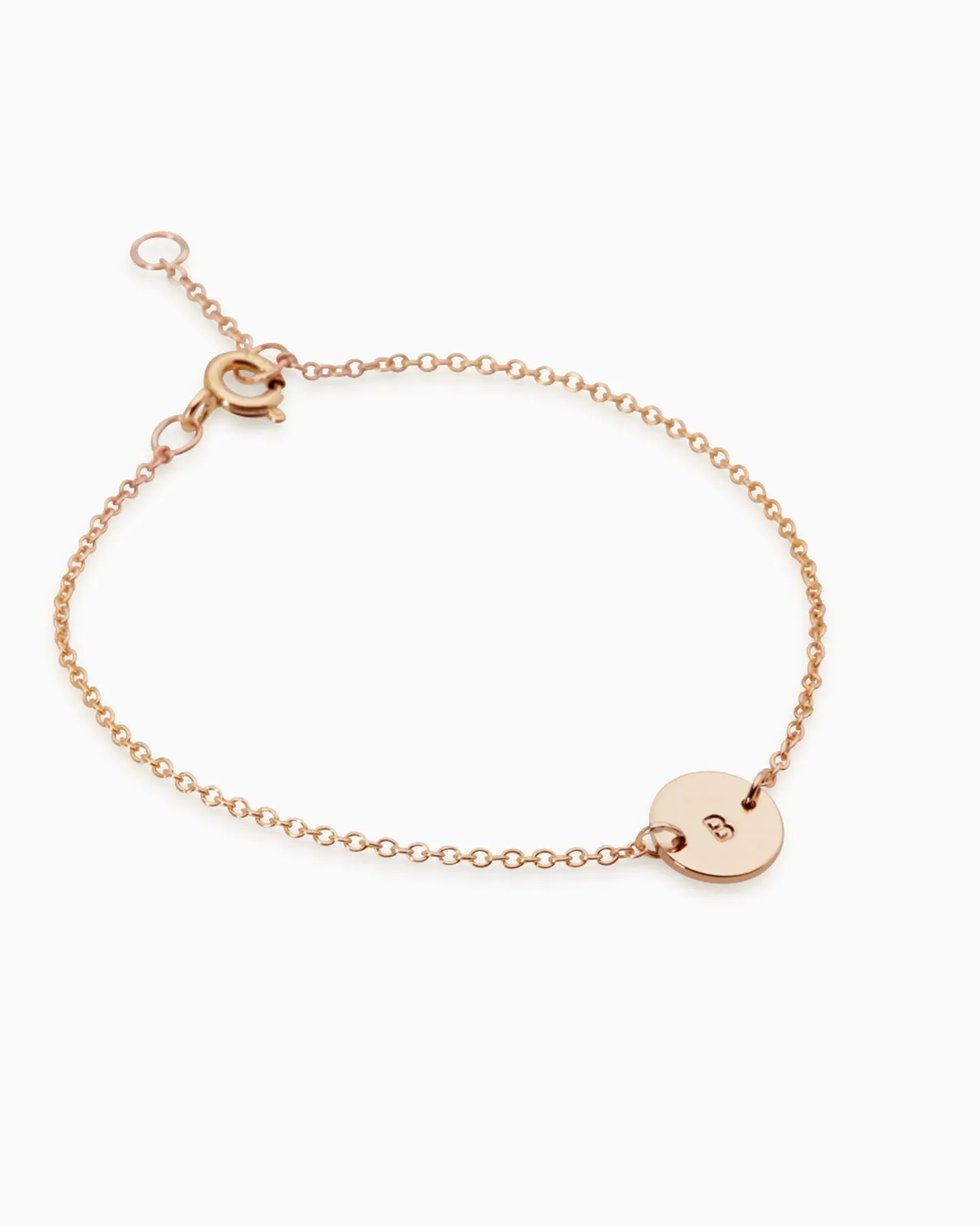 Personalised Plate Bracelet | Solid Rose Gold