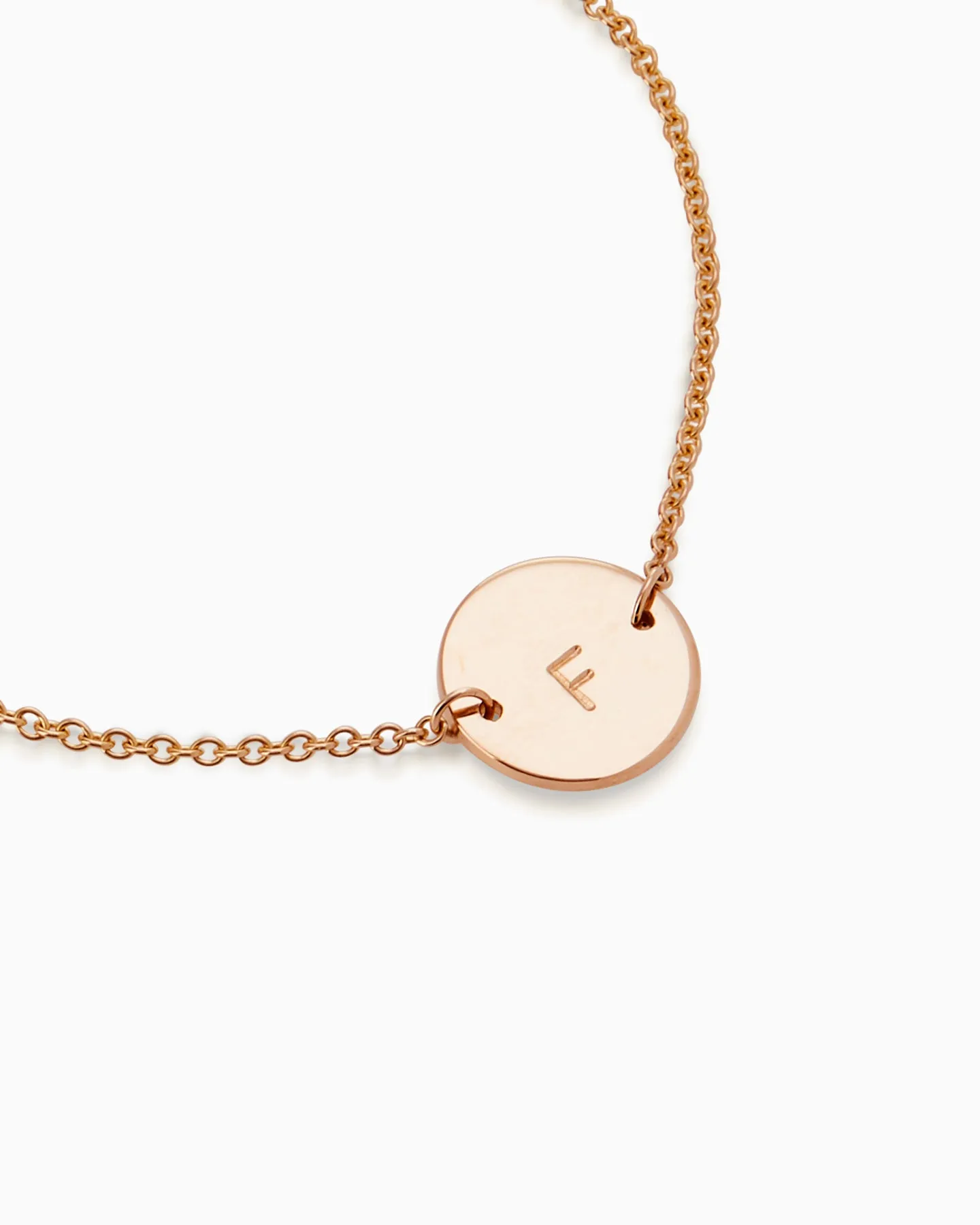 Personalised Plate Bracelet | Solid Rose Gold