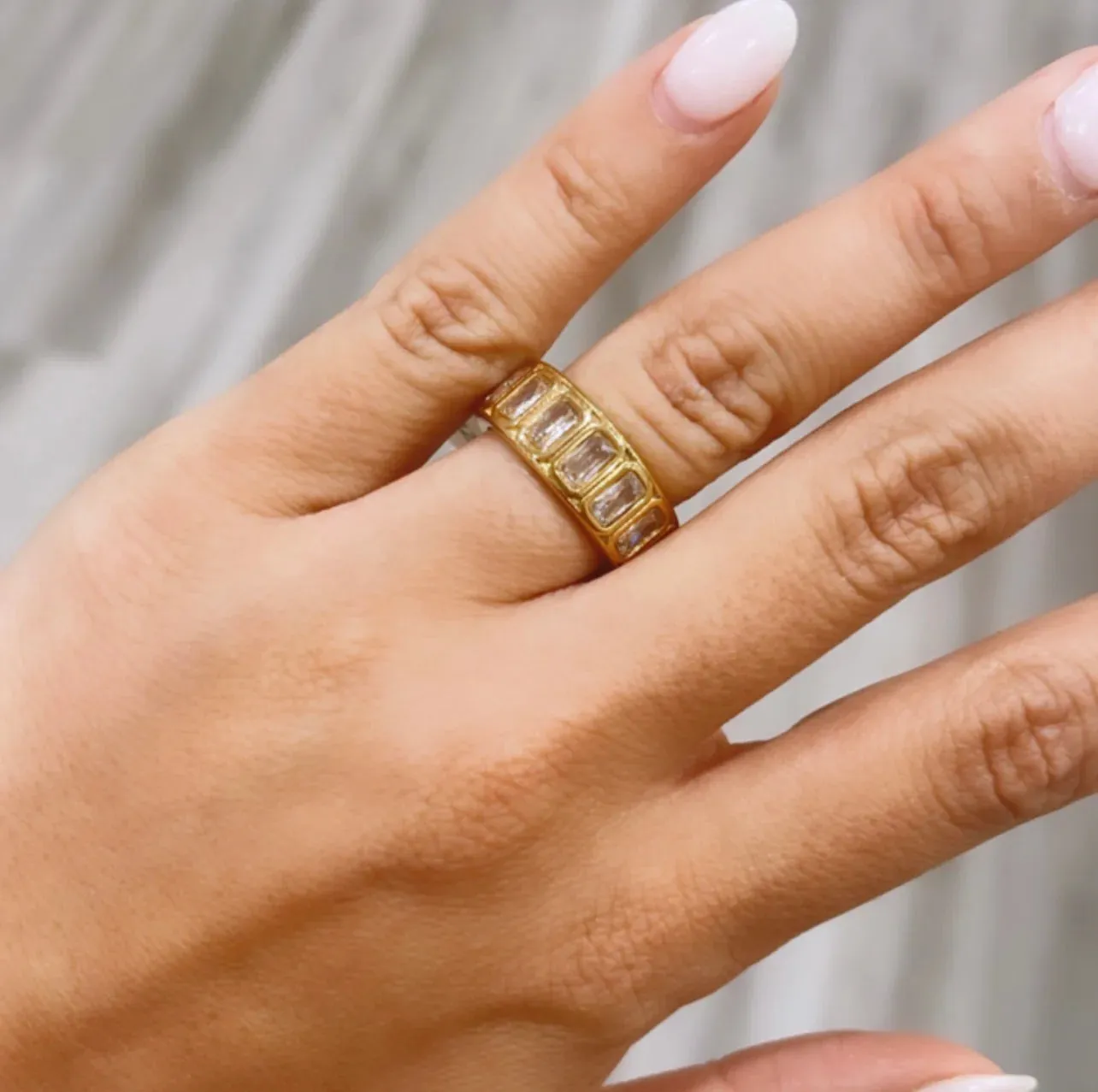 Peyton Clear Band Ring
