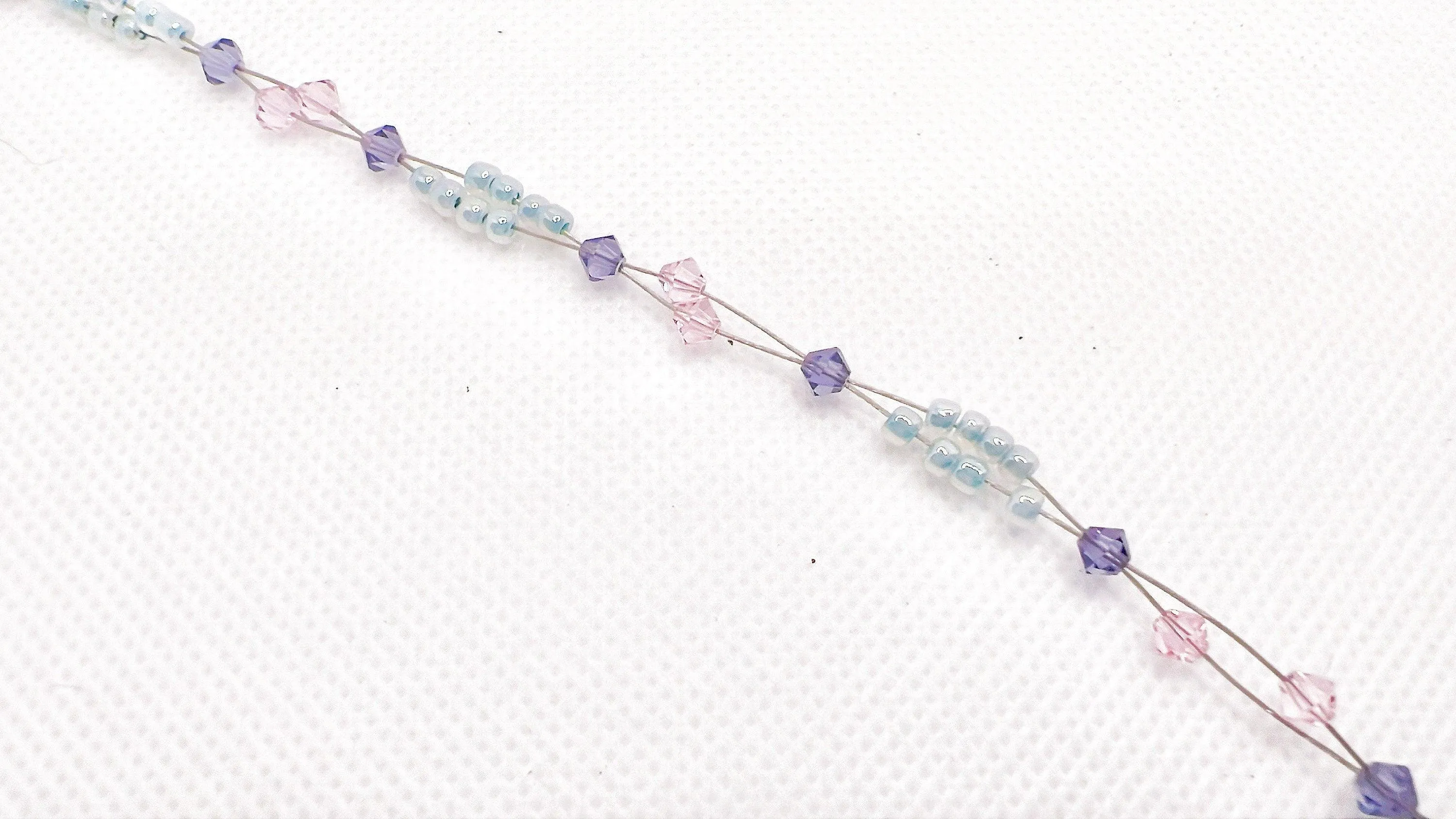 Pink Lavender Crystal Minimalist Anklet