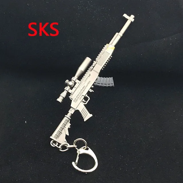 PUBG Copper Keychain Helmet And Guns