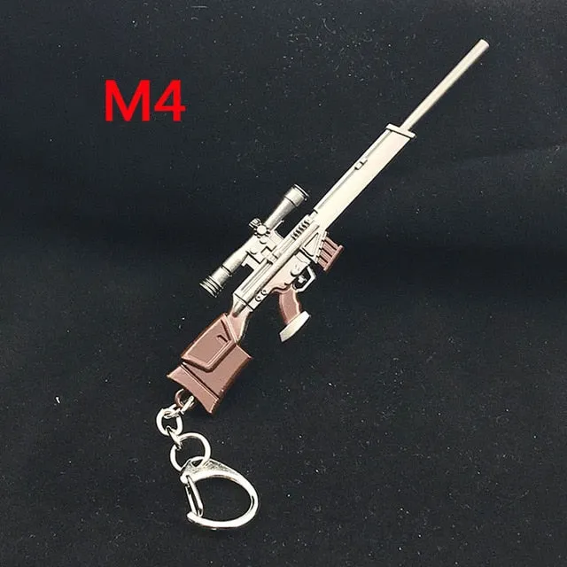 PUBG Copper Keychain Helmet And Guns