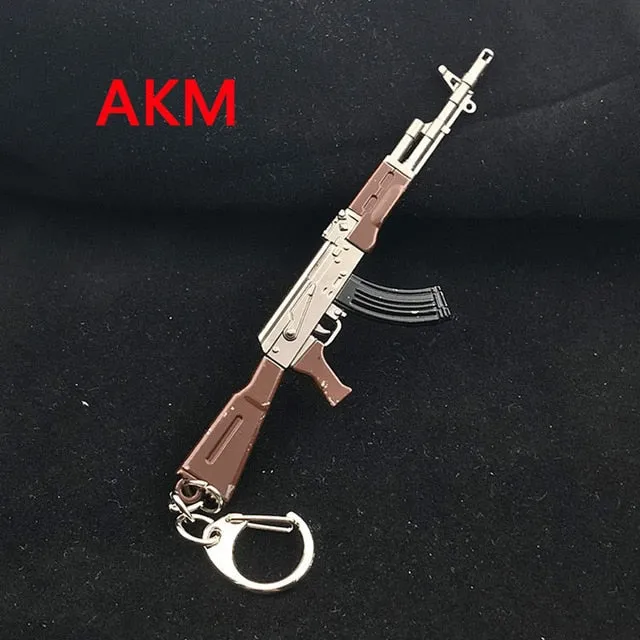 PUBG Copper Keychain Helmet And Guns