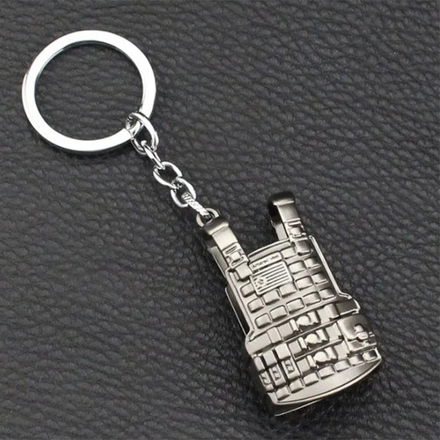 PUBG Copper Keychain Helmet And Guns