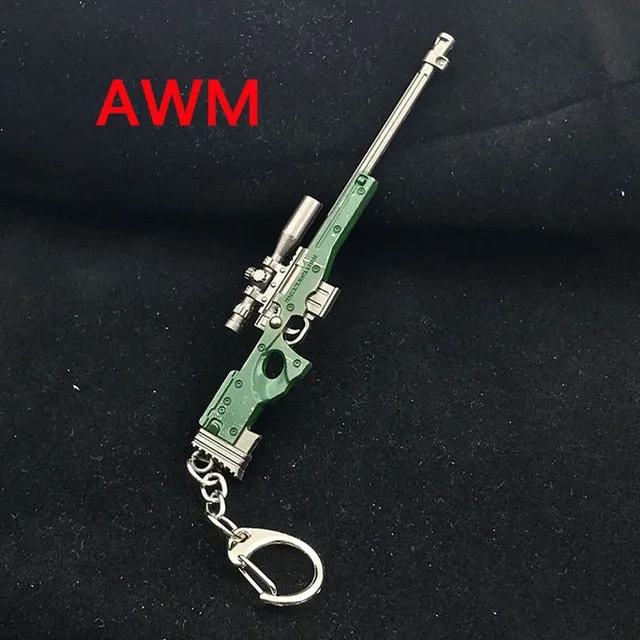 PUBG Copper Keychain Helmet And Guns