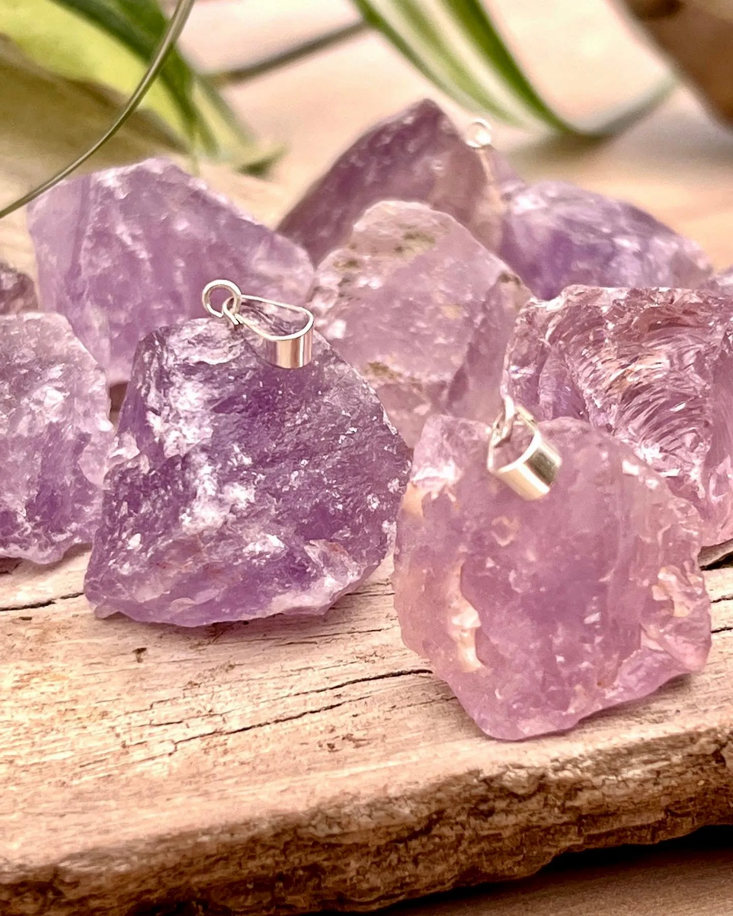 Raw Crystal Pendants