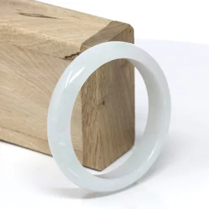 RealJade® "Classic Bangle" Genuine Burmese Jadeite Jade Bangle Bracelet (56.9 mm) #540