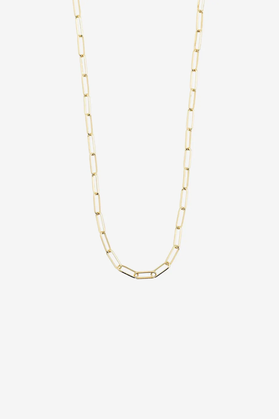 Ronja Rectangular Chain Link Gold Necklace