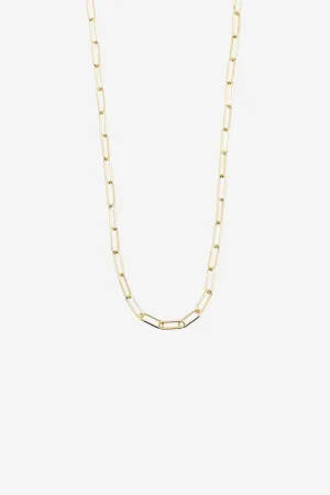 Ronja Rectangular Chain Link Gold Necklace