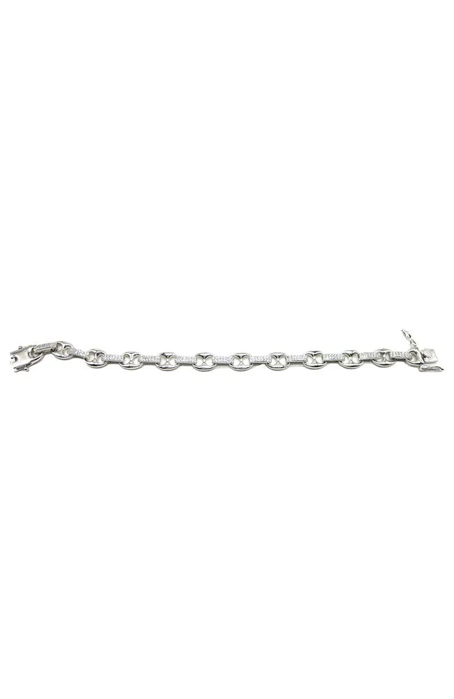 Sil. Link Tab Bracelet