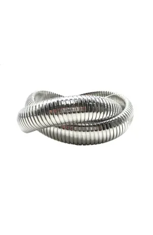 Silver 3 Interlocked Bangles