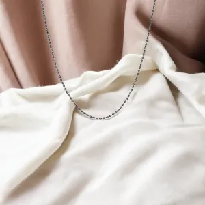 Silver Beads minimal Chain
