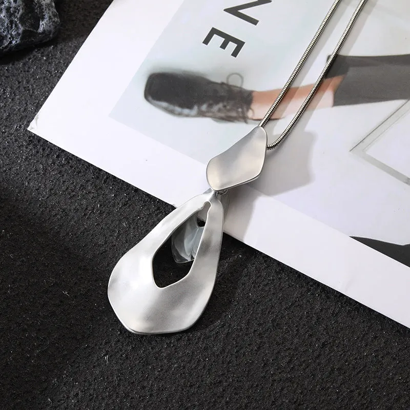 Silver Long Chains Necklace Fashion Accessories Pendants Jewelry